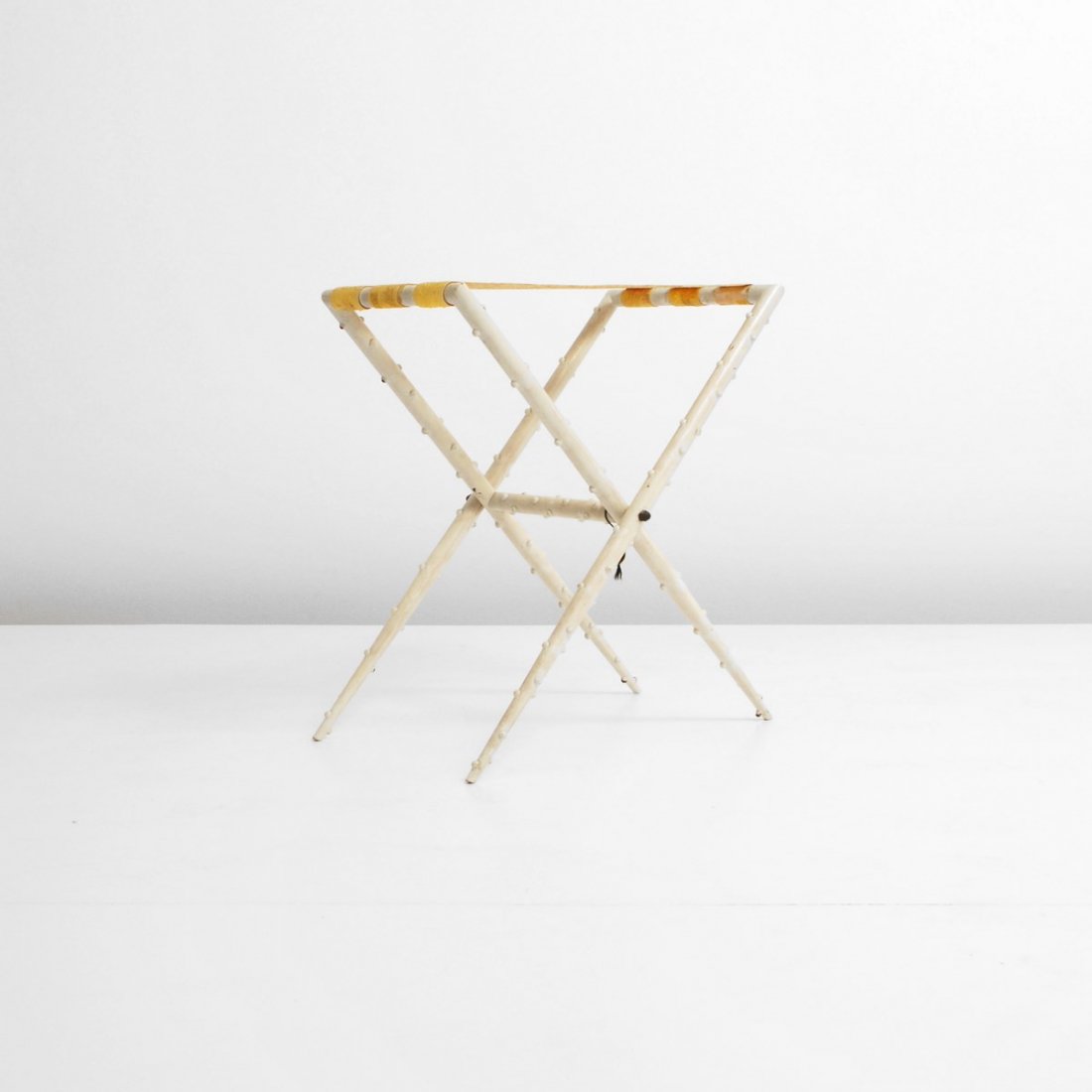 Piero Fornasetti Folding Luggage Stand: Designer & Manufacturer: Piero Fornasetti Markings: marked Country of Origin & Materials: Italy; metal, other Additional Information & Circa: Folding luggage stand by Piero Fornasetti; 20th Century Di