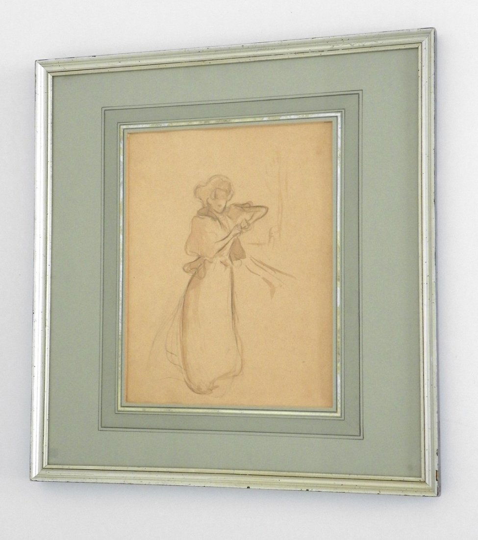 Jacques Villon Drawing & Lithograph: Designer & Manufacturer: Jacques Villon (Gaston Duchamp) Markings: signed Country of Origin & Materials: French; drawing on paper, lithograph Additional Information & Circa: "Chanteuse en Scene" origi