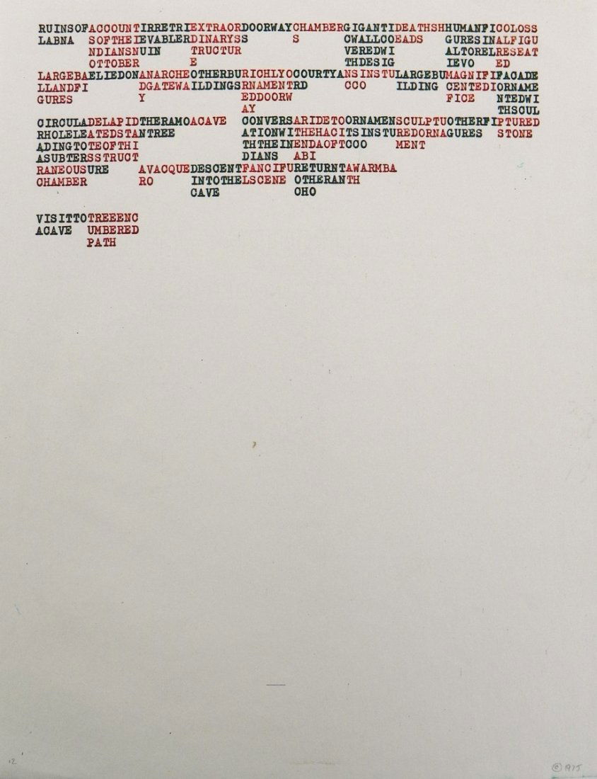 Carl Andre "Yucatan Series", 2 Works: Designer & Manufacturer: Carl Andre Markings: dated, two watermarks, see detail photos Country of Origin & Materials: American; paper Additional Information & Circa: Two works from the "Yucatan Series