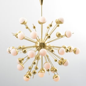 Large Sputnik Chandelier, Manner of Stilnovo, 54"Dia