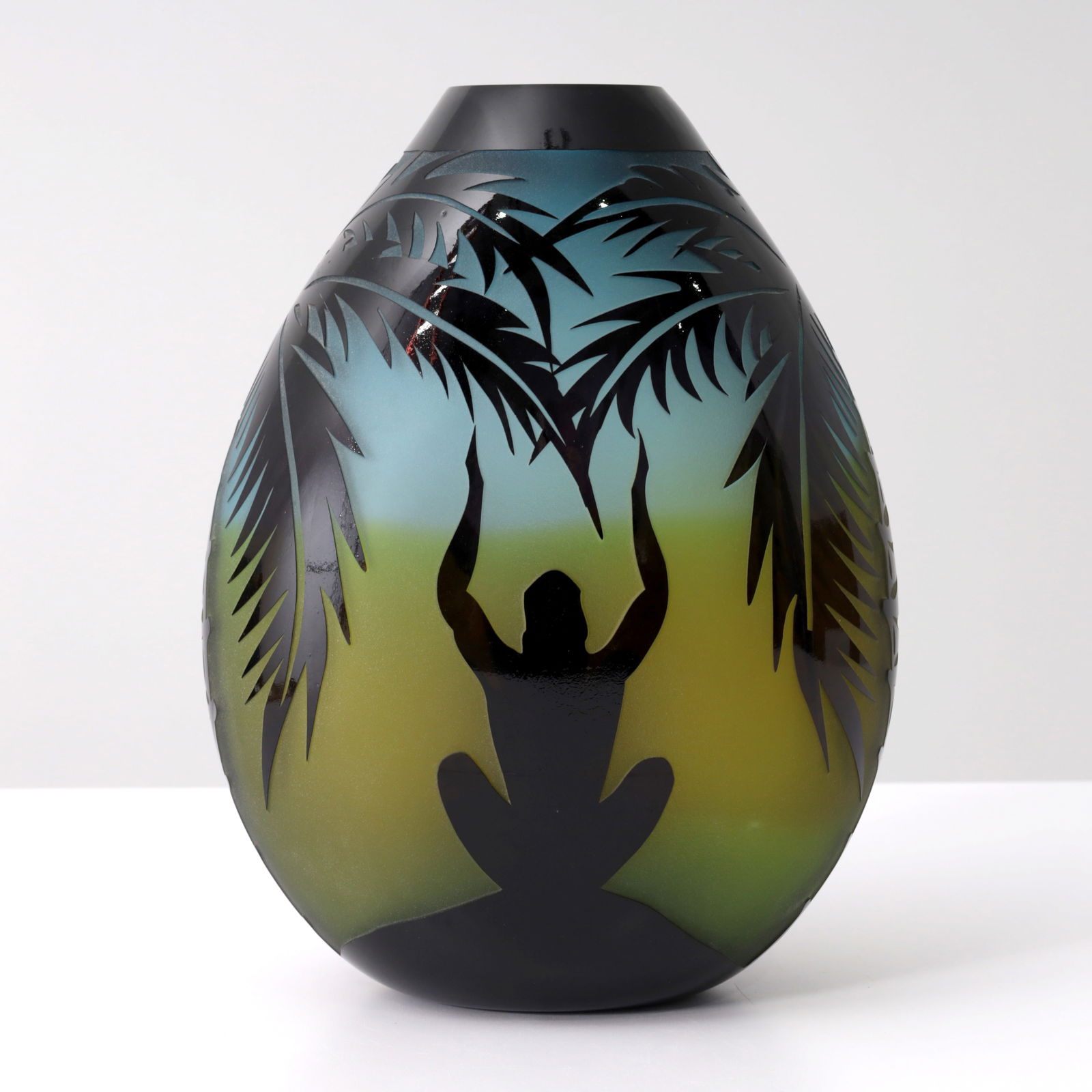 Duncan McClellan Vase, 12.25"H: Artist/Designer; Manufacturer: Duncan McClellan (American, b. 1955)Marking(s); notes: signedMaterials: glassDimensions (H, W, D): 12.25"