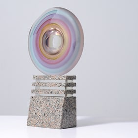 Large Michael David & Kit Karbler Abstract Sculpture, 16"H