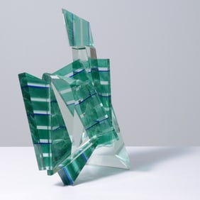 Large Jon Wolfe Abstract Sculpture, 20"H