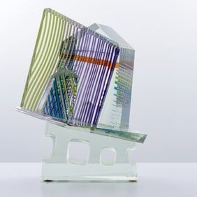 Large Jon Wolfe Abstract Sculpture, 17"H