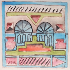 Joaquin Torres Garcia Watercolor Painting