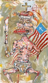 Large Matt Godwin POPE Painting, 72"H