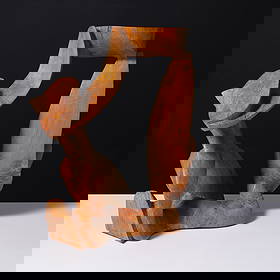 Raoul Hague Wood Sculpture, 21"H: Artist/Designer; Manufacturer: Raoul Hague (Turkish/American, 1904-1993)Marking(s); notes: signedMaterials: carved woodDimensions (H, W, D): 21"h,