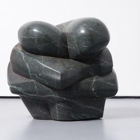 Large Larry Mohr Abstract Marble Sculpture, 20"H