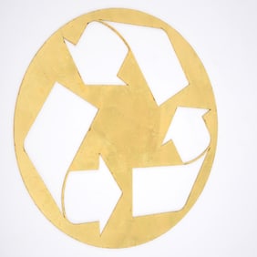 Kelley Walker UNTITLED (RECYCLE SIGN) Sculpture, 24"Dia