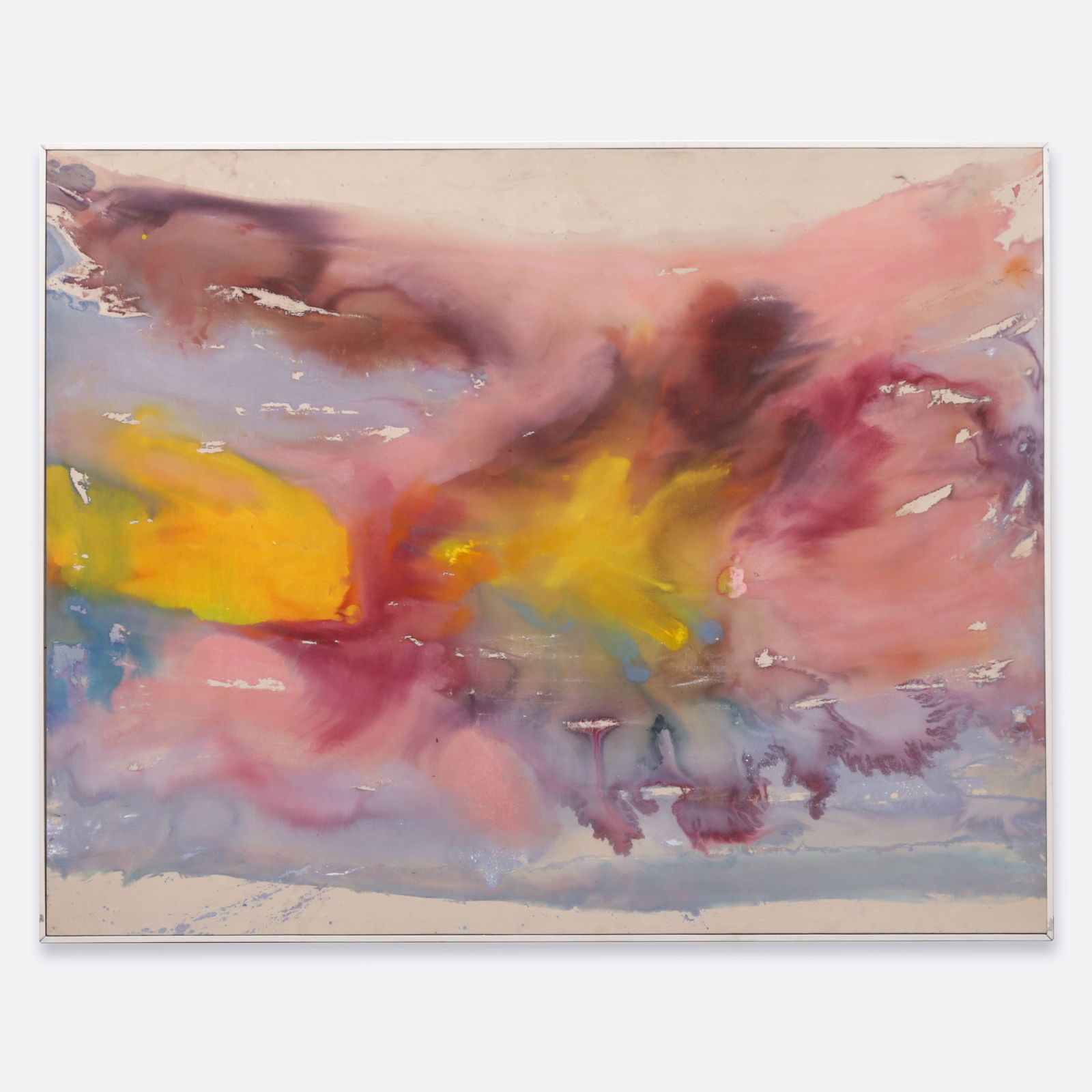 Large Patricia Lipsky IT RAINED ON THURSDAY Painting, 88"W (1 of 10)