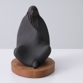 Allan C. Houser SEATED PLAINS MAN Sculpture