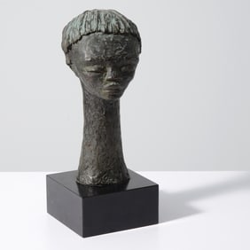 Angel Botello CABEZA DE NINA Sculpture