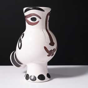 Picasso Pottery Vase CHOUETTE VISAGE DE FEMME Vase, Madoura (A.R. 144)