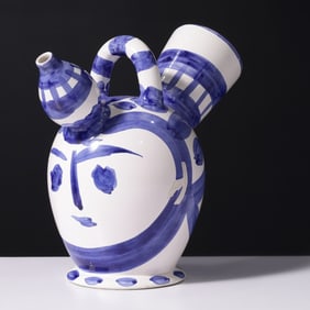 Pablo Picasso PICHET A GLACE Pitcher, Madoura (A.R. 142)