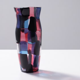 Fulvio Bianconi PEZZATO Vase, Murano