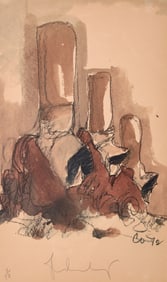 Claus Oldenburg FAGENDS CARVED IN ROCK Lithograph