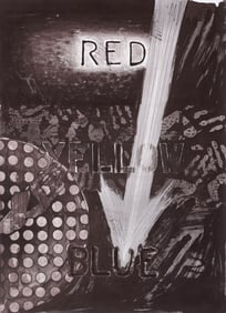 Jasper Johns UNTITLED (RED) Etching