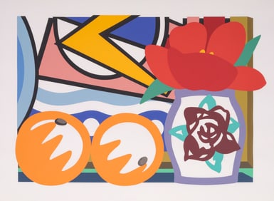 Tom Wesselmann STILL LIFE WITH LICHTENSTEIN AND TWO ORANGES Screenprint