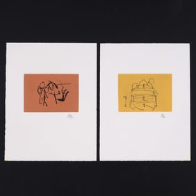 2 Robert Motherwell Etchings; THE TOWER & THE STREETS