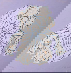 Lowell Nesbitt UNTITLED (PURPLE FLOWER) Aquatint