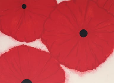 Donald Sultan FOUR REDS SEPT 30, 2002 Screenprint