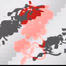 Donald Sultan THREE RED LANTERN FLOWERS Wall Sculpture