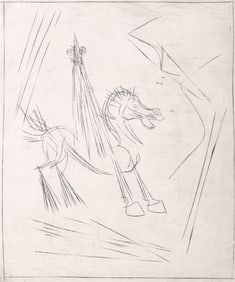 Alberto Giacometti LE CHEVALIER DE PAILLE Etching