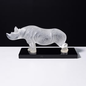 Lalique TOBA (RHINOCEROS) Sculpture