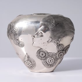 Erte SHE LOVES ME Bronze Vase, Limited Edition