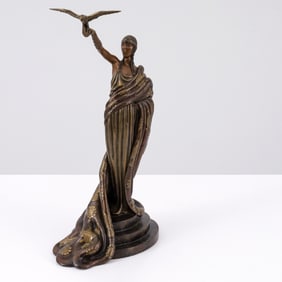 Erte (Romain de Tirtoff) VICTOIRE Bronze Sculpture, 18.25"H