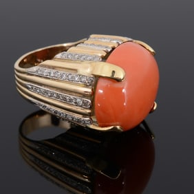 Gold & Diamond Estate Cocktail Ring