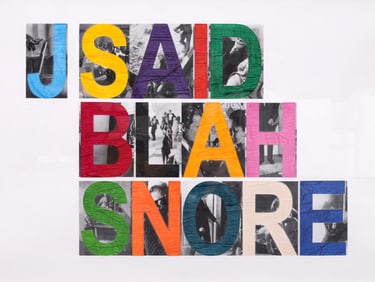 John Baldessari BLAH Mixographia Print