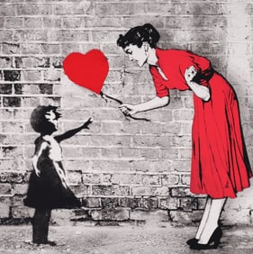 Mr Brainwash LOVE CATCHER Screenprint, 22"H