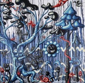 Kenny Scharf FURUNGLE (BLUE) Pigment Ink Print