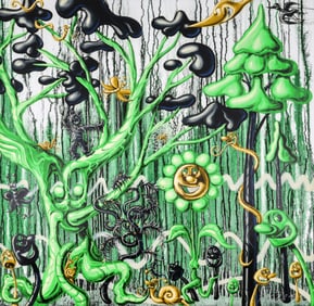 Kenny Scharf FURUNGLE (GREEN) Pigment Ink Print