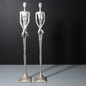 2 Tall Raymond Waites Figural Sculptures, 86"H