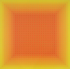 Julian Stanczak YELLOW FILTRATION Screenprint