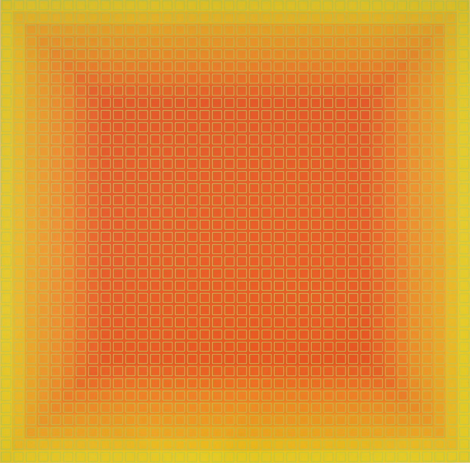 Julian Stanczak YELLOW FILTRATION Screenprint: Artist/Designer; Manufacturer: Julian Stanczak (Polish/American, 1928-2017)Marking(s); notes: signed, marking(s); ed. 49/175; 1980Materials: screenprintDim