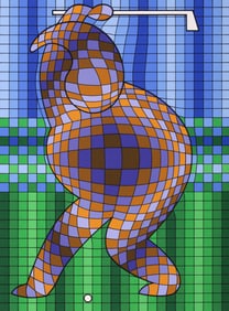 Victor Vasarely GOLF Screenprint