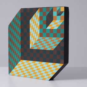 Victor Vasarely FELHOE Double-Sided Sculpture