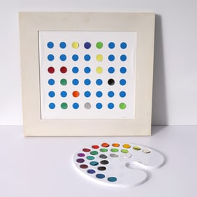 Yaacov Agam TRANSFORMABLE DIALOGUE #1 Lithograph & Palette