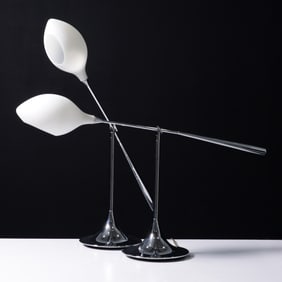 Pair of Karim Rashid ROTO Lamps