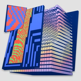 J. Demsky 9TH HYPRCUBE Painting, 48"W