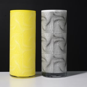 2 Karim Rashid FLEXOUS Vases, 12"H