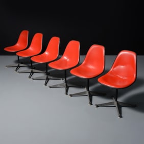 Charles & Ray Eames PSC Swivel Chairs, Set of 6