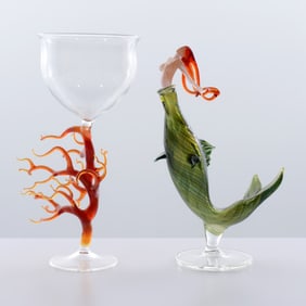 Milon Townsend Perfume Bottle & Bandhu Dunham Goblet