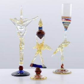 Jeffrey Spencer Goblets & Perfume Bottle
