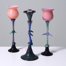 2 Goblets & Candlestick: James Van Deurzen...