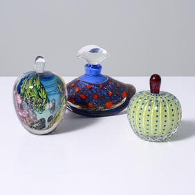 3 Perfume Bottles: Chatham Glass Co., Josh Simpson, Maureen Williams
