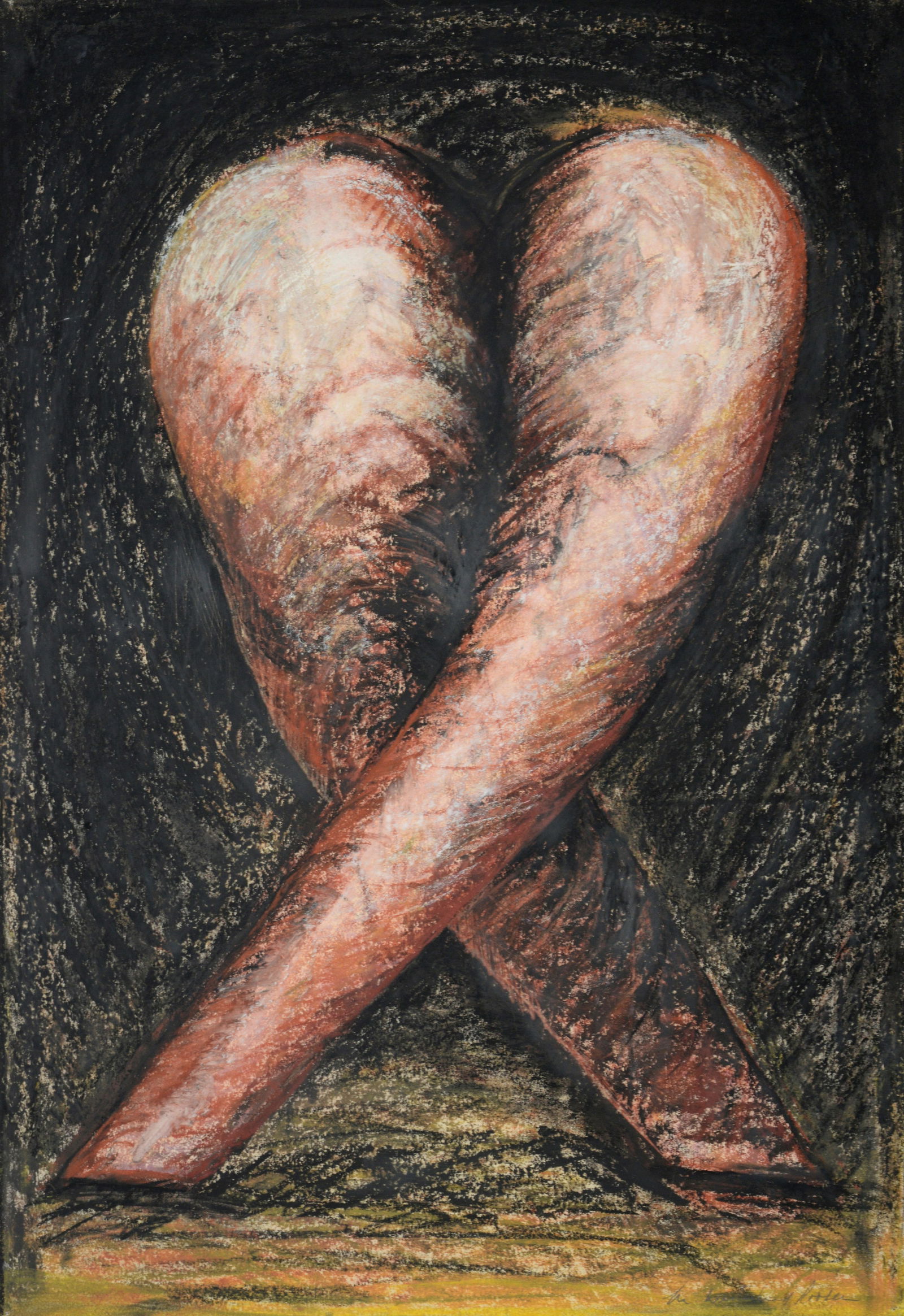 Mia Westerlund Roosen DRAWING FOR POMPADOUR I Drawing: Artist/Designer; Manufacturer: Mia Westerlund Roosen (American, b. 1942)Marking(s); notes: signed; 1985Materials: pastel and oil stick on paperDimensions (H, W, D):